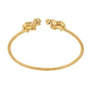 Julie Collection Bali Elephant Cuff Bracelet with gemstone eyes NWT